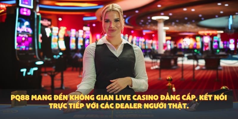 PQ88 mang đến không gian live casino đẳng cấp, kết nối trực tiếp với các dealer người thật.